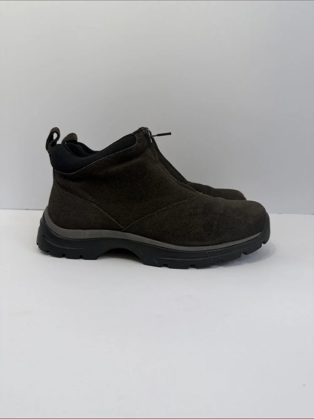 Teva Women's Dark Brown Suede Front-Zip Ankle Booties